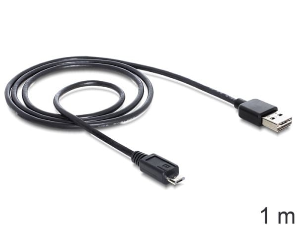DeLOCK EASY-USB - USB-kaapeli - Micro-USB Type B (han) til USB (han) - USB 2.0 - 1 m - lajiteltu