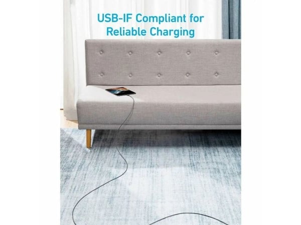 Anker 322 - USB-kabel - USB-C (hann) til USB-C (hann) - 90 cm - svart