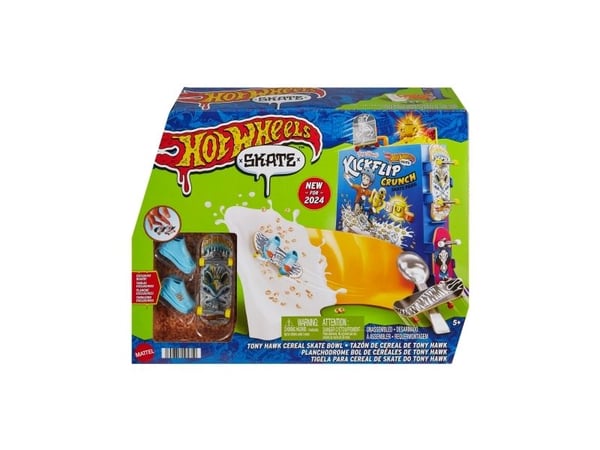 Hot Wheels SKATE Tony Hawks aamiaiskulho, sormilauta, 5 vuotta