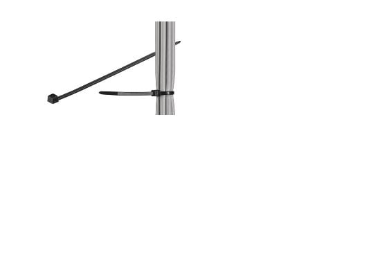 Goobay 17069, Buntband tear-off, Nylon, Svart, -35 - 85 ° C, 200 mm, 2,5 mm