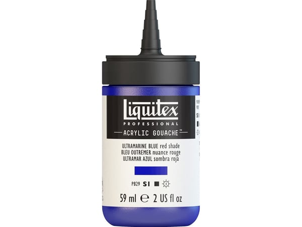 LQX akrylgouache 59 ml ultramarin blå/rød 382
