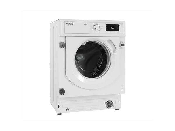 Whirlpool FreshCare BI WDWG 861485 EU, frontlastende, innebygd, hvit, venstre, hvit, knapper, sving
