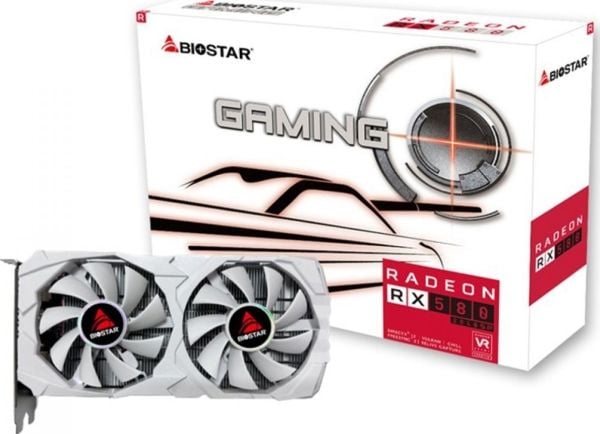 Grafikkort BIOSTAR Radeon RX 580 8GB Vit D5