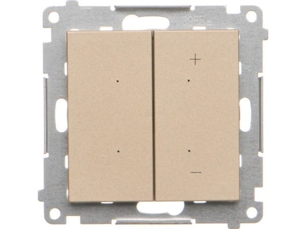 Kontakt-Simon Himmenninmoduuli 55 TESL1.01/144 himmennettäville LED-valoille, avainmoduuli samppanjanvärinen mattamusta