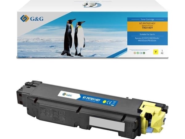 G&amp;G G&amp;G yhteensopiva väriaine Kyocera TK5140Y, NT-FKTK5140Y, keltainen, 5000s, kanssa