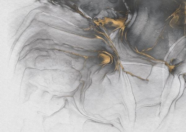 Fotomural på non-woven med ink gold FLOW