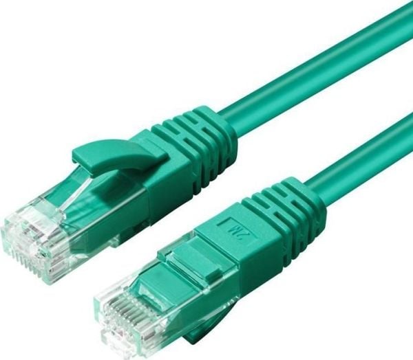 MicroConnect - Koblingskabel - RJ-45 (hann) til RJ-45 (hann) - 15 cm - UTP - CAT 6a - halogenfri, uten hindringer - grønn