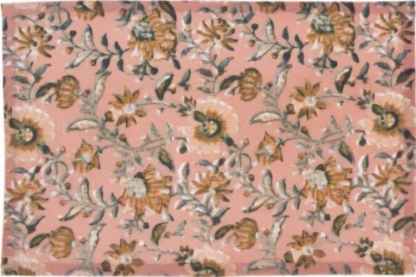 Home Styling Collection underlag til tallerken i bomull med blomster, 45 x 30 cm