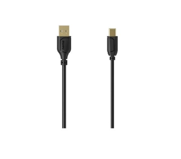 Hama 00074265, 0,75 m, USB A, USB C, USB 2.0, 0,48 Gbit/sek., Sort