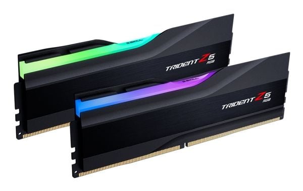 G.Skill Trident Z5 RGB - DDR5 - sett - 48 GB: 2 x 24 GB - DIMM 288-pin - 8200 MHz / PC5-65600 - CL40 - ikke-bufret - on-die ECC - matt svart