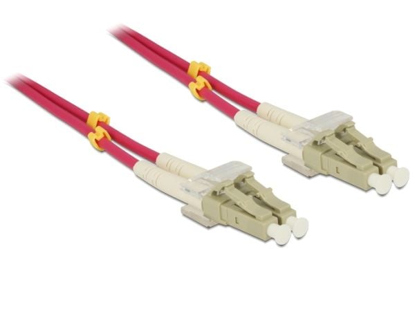 Delock - Nettverkskabel - LC multimodus (hann) til LC multimodus (hann) - 5 m - 5 m - fiberoptisk - 50 / 125 mikroner - OM4 - halogenfri - fiolett