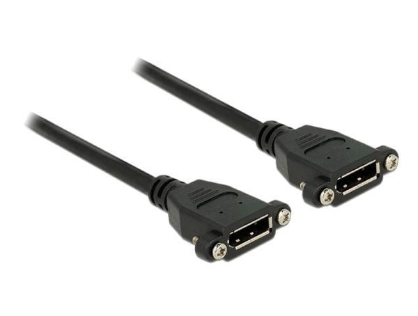 Delock - Kjønnveksler for DisplayPort - DisplayPort (hunn) til DisplayPort (hunn) - 25 cm - svart