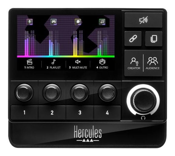 Hercules Stream 200 XLR, Sort, 9 knapper, Kasse, 110 mm, 155 mm, 115 mm