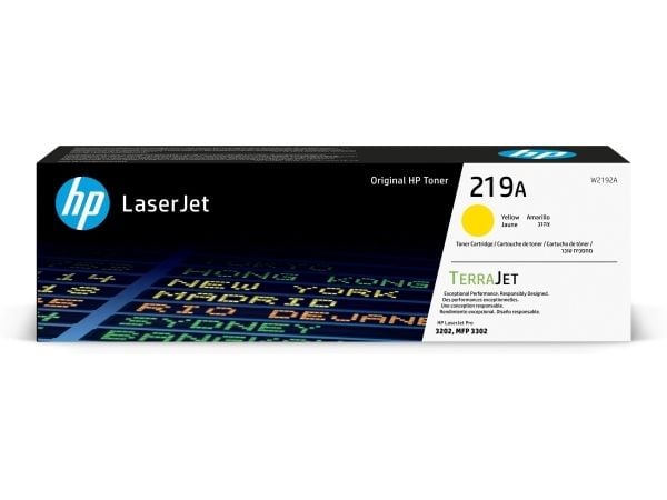 HP 219A -värikasetti, keltainen, alkuperäinen, LaserJet, 1200 sivua, 0 sivua, Keltainen, 1 kpl