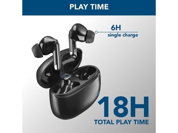 Cellularline 8018080465055, True Wireless Stereo (TWS), Samtaler/musikk, 145 g, Hodesett, Svart