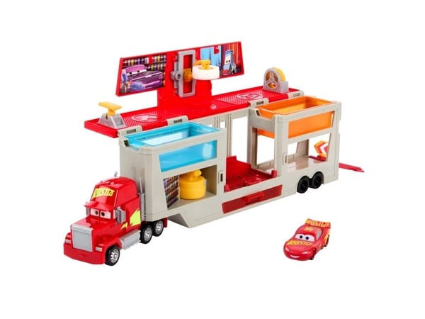 Disney Pixar Cars Disney og Pixar Color Changing Mack lekesett med mobillakkeringsverksted, bil og by, 4 år, flerfarget, plast