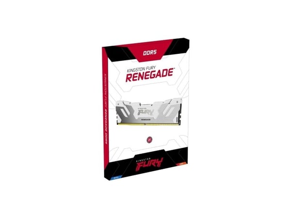 Kingston FURY Renegade RGB - DDR5 - sett - 64 GB: 2 x 32 GB - DIMM 288-pin - 6400 MT/s / PC5-51200 - CL32 - 1.1 V - ikke-bufret - on-die ECC - hvit...
