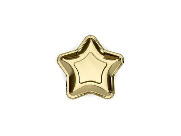 Papperstallrikar metallic guld