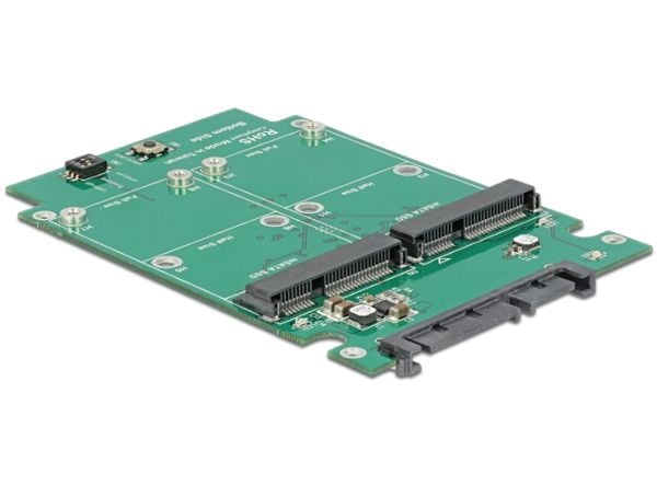 Delock - Styreenhed til lagring (RAID) - mSATA - mSATA - RAID 0, 1, JBOD - SATA 6Gb/s