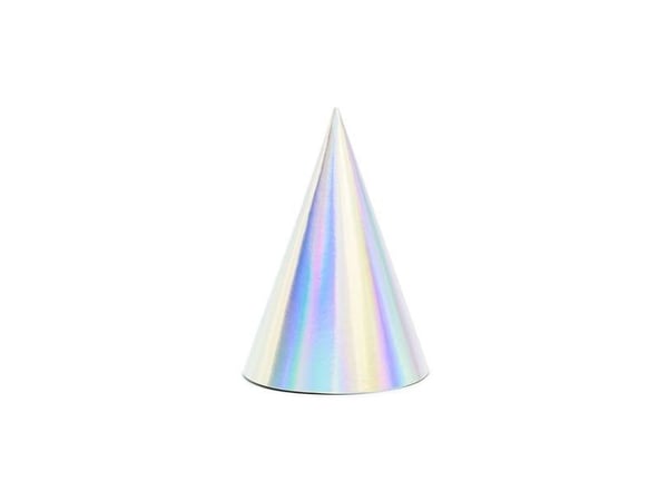 Party Deco festhattar, opaliserande, 17 cm, 6 st
