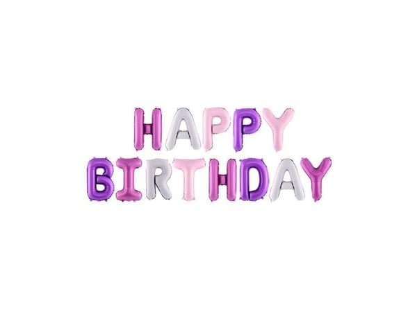 Happy Birthday folieballong 340x35 cm