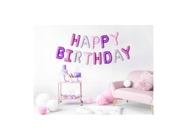 Happy Birthday folieballong 340x35 cm