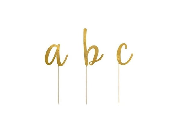 Alphabet Gold Toppers 9,5x12 cm