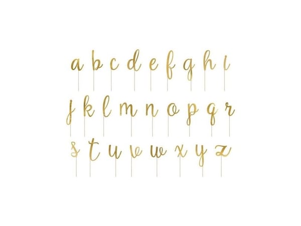 Alphabet Gold Toppers 9,5x12 cm