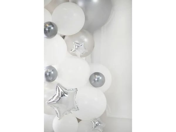 StylowePartyMade glossy ballonger mørk sølv 12 cm 50 stk