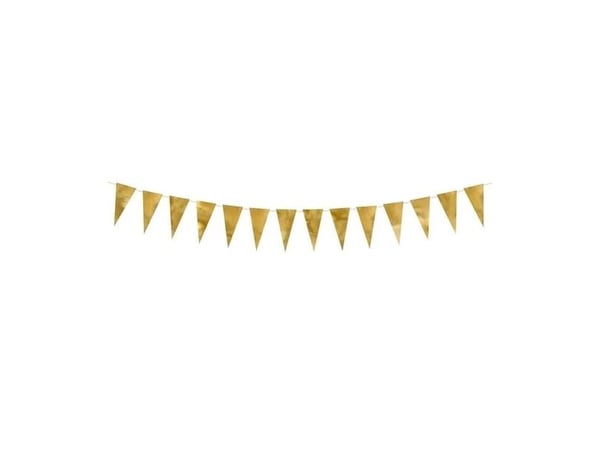 Party Deco Garland, Flagg, Gull, 2,15 m Universal