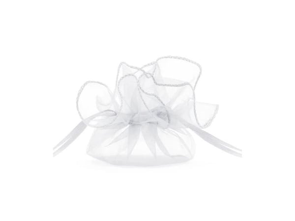 Party Deco organzapåsar vita 25 cm, 10 st