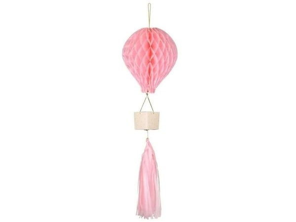 Teka dekorativt bordsident papper ballong, rosa