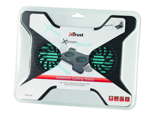 Trust Notebook Cooling Stand Xstream Breeze - Ställ för bärbar dator - med kylfläkt - 16"