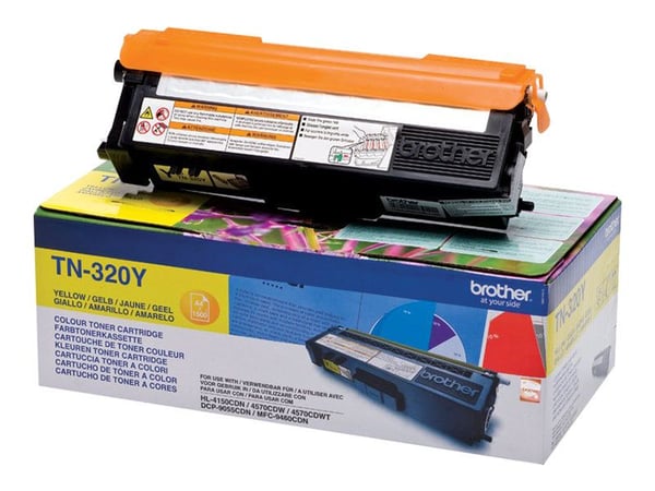 Brother TN320Y - Gul - original - tonerpatron - for Brother DCP-9055CDN, DCP-9270CDN, HL-4140CN, MFC-9465CDN