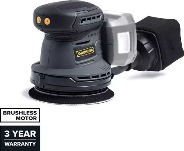 Rotasjonssliper Grunder RO-B1118E, uten børster, 18 V