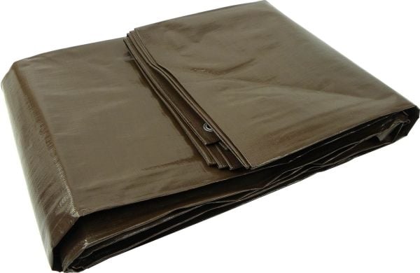 Tarp/Presenning Geko 10x12 m extra kraftig/brun 200G (1)