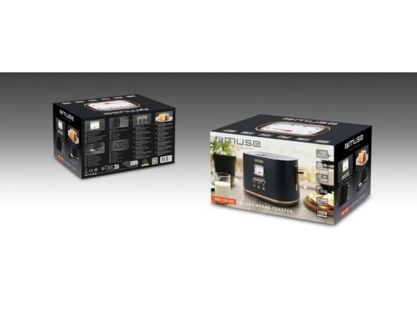 Muse brødrister MS-130BC 1000W 2 brennere