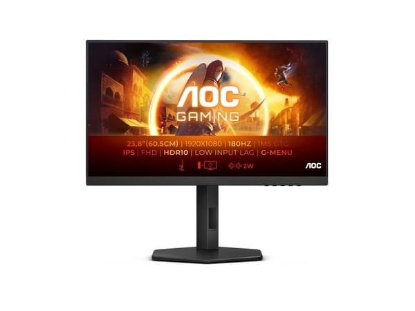 AOC 24G4XE, 60,5 cm (23,8"), 1920 x 1080 piksler, Full HD, LCD, 1 ms, Svart, Grå