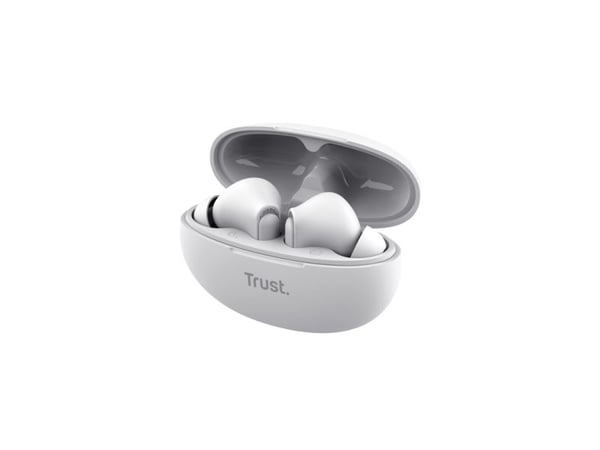 Trust Yavi - True wireless-hodetelefoner med mikrofon - i øret - Bluetooth - hvit