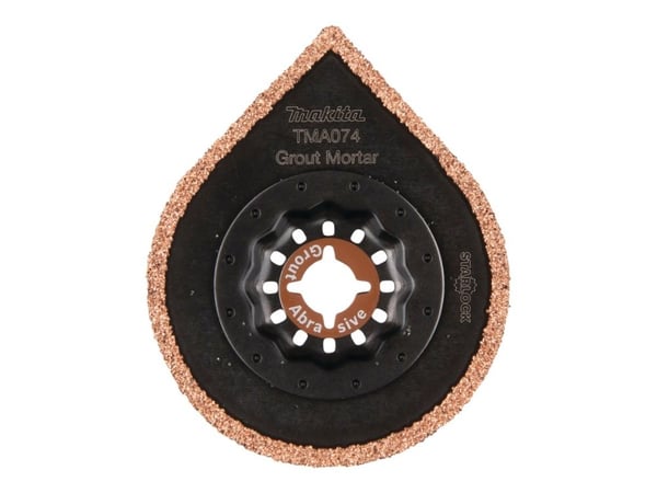Makita TMA074 - Multiverktøysblad - for glassfiber, gipsblanding, fliseklebemiddel, epoksy, morter - 70 mm - grovkorn: 40 - for Makita DTM52Z