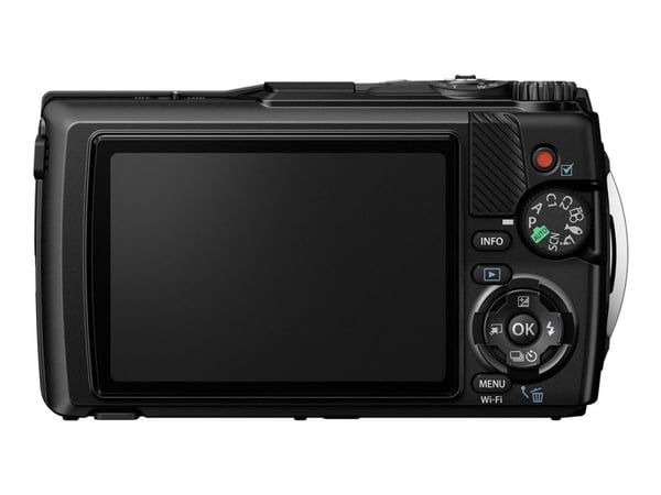 Olympus Tough TG-7 - Digitalkamera - kompakt - 12.0 MP - 4K / 30 fps - 4optisk x-zoom - Wireless LAN, Bluetooth - under vannet inntil 15 m - svart