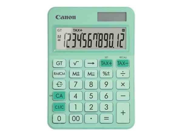 Canon LS-125KB - Pöytälaskin - 12 numeroa - aurinkopaneeli, akku - vihreä