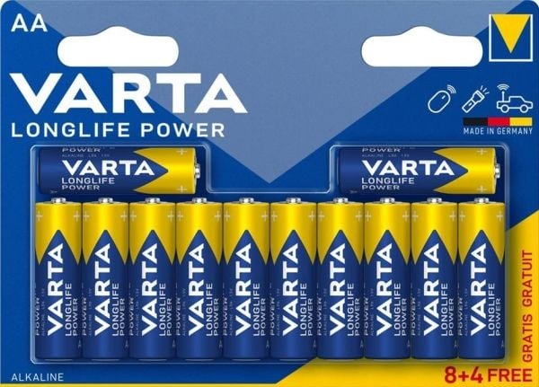VARTA LONGLIFE POWER AA PAK 12 (8+4)