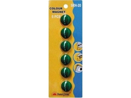 Argo Magnesy 20 mm ARGO WF 607285 grønn (6 stk.)