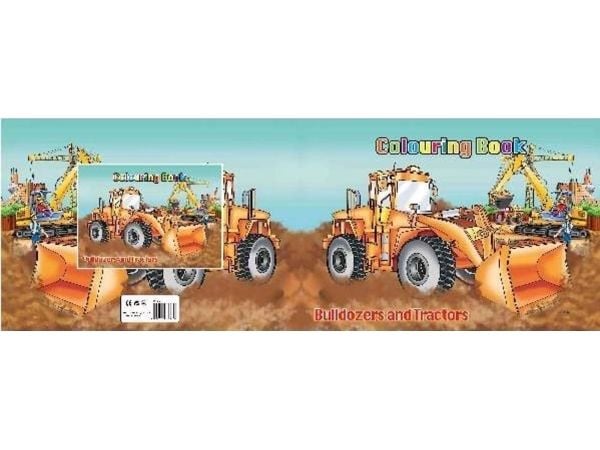 Fargebok A4 Bulldozers & Tractors 16 sider |