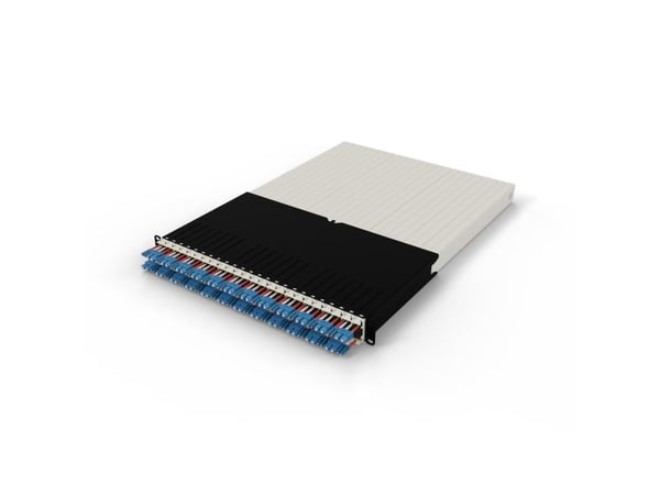 PATCHBOX PONE30OS212, kaapelihyllyn paneeli, musta, kermanvärinen, akryylinitriilibutadieenistyreeni, polyoksimetyleeni (POM), teräs, 30U, 1,8 m, -...