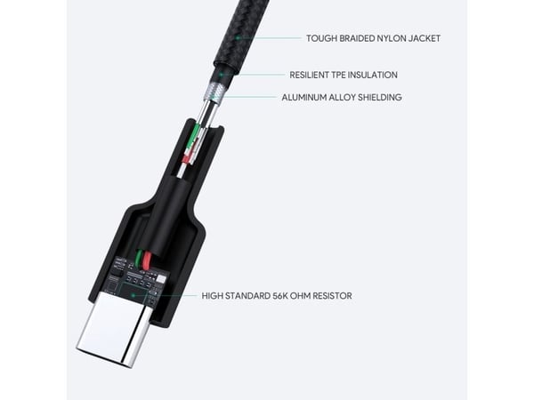 AUKEY CB-CD30 Nylon cab le USB C - USB A 0.9m 3