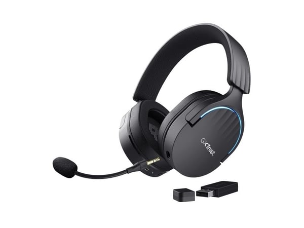 Trust GXT 491 FAYZO - Hodesett - 7,1-kanals - full størrelse - Bluetooth / 2,4 GHz radiofrekvens - kablet, trådløs - 3,5 mm jakk, USB-A via Bluetoo...
