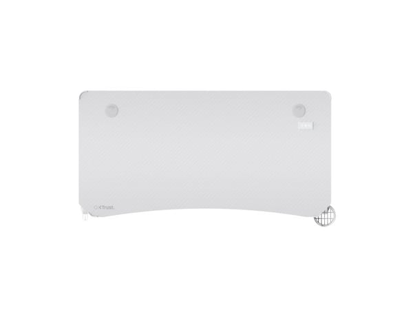 Trust GXT 709W LUMINUS - Skrivbord - rektangulär - vit - vit bas - vit