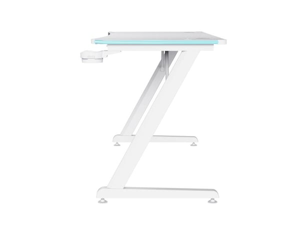 Trust GXT 709W LUMINUS - Skrivbord - rektangulär - vit - vit bas - vit
